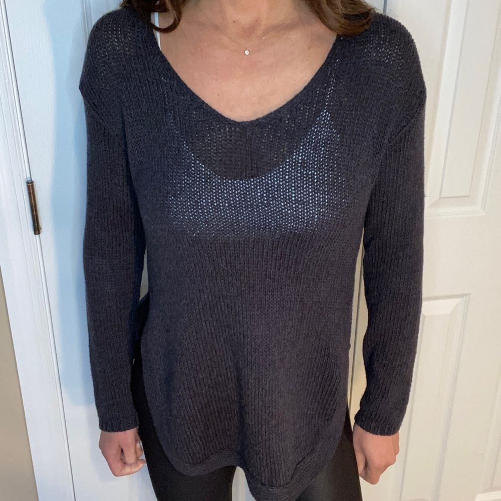 Razzle Dazzle navy v neck sweater